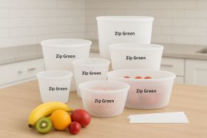 ZipGreen Silicone Lifestyle White Bags (Pack of 8)