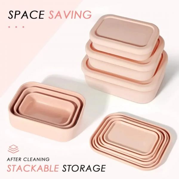 ZipGreen Product - Silicone Multi-Use Rectangle Containers (Pack of 4)