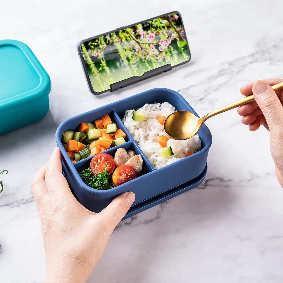 ZipGreen Silicone Everyday 3 Partition Lunchboxes Image