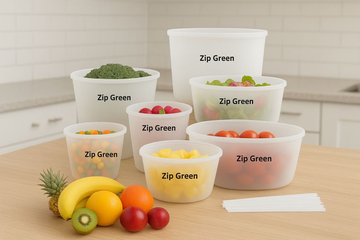 ZipGreen Silicone Lifestyle White Bags (Pack of 8) Image