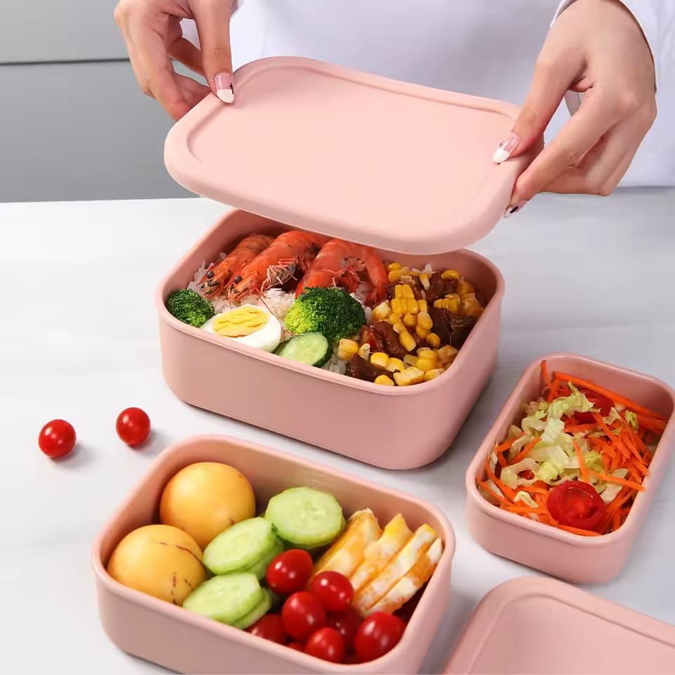 Silicone Multi-Use Rectangle Containers (Pack of 4) Image
