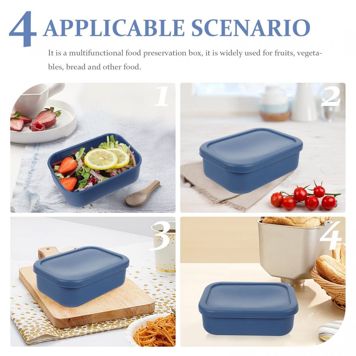 ZipGreen Silicone Multi-Use Rectangle Containers (Pack of 4) Image