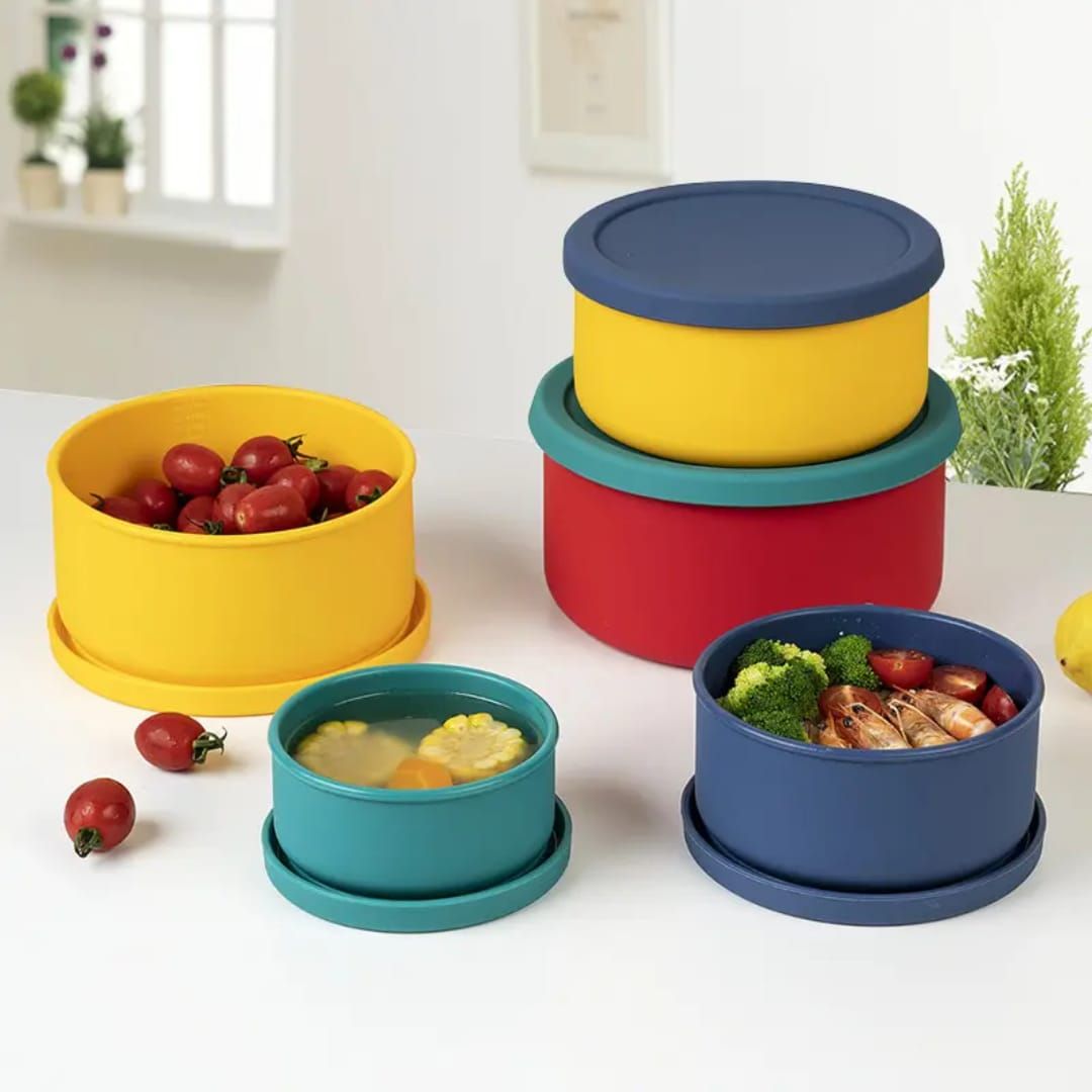 ZipGreen Silicone Multi-Use Round Containers (Pack of 4) Image