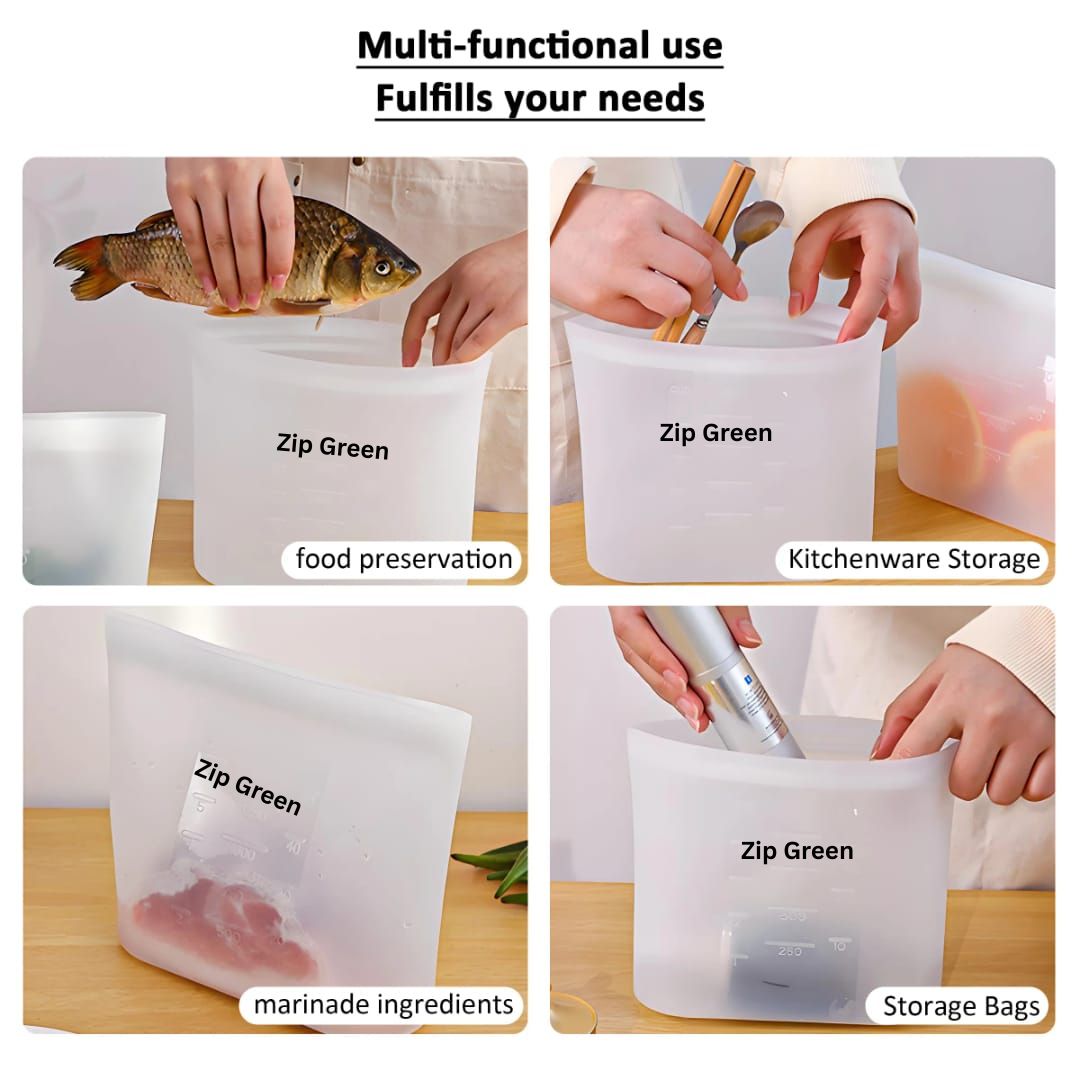 ZipGreen Silicone Smart Bags (Pack of 3) Image