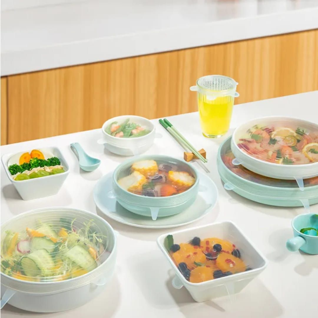 ZipGreen Silicone Stretch Lids Round - (Pack of 6) Image